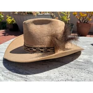 NEW Vintage Koret City Blues Ranchman Hat Western Style with Feather